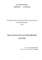 Referāts 'Ādas novecošanās faktori', 1.