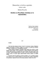 Referāts 'Kultūra no filosofijas viedokļa. Kultūras un filosofijas mijiedarbība', 1.