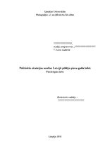 Referāts 'Politiskās situācijas analīze Latvijā pēdējo piecu gadu laikā', 1.
