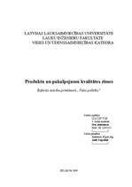 Referāts 'Produktu un pakalpojumu kvalitātes zīmes', 1.