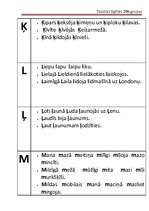 Konspekts 'Trīs teikumi uz katra alfabēta burta', 5.