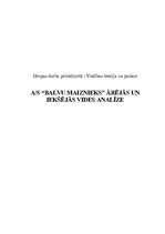 Referāts 'AS "Balvu maiznieks" ārējās un iekšējās vides analīze', 1.