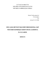 Referāts '1905.gada revolūcijas historiogrāfija', 1.