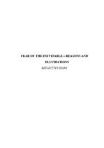Konspekts 'Fear of the Inevitable - Reasons and Elucidations', 1.