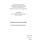 Konspekts 'Monoalkilmalonātu sintēze', 1.