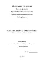 Konspekts 'Starptautiskās reklāmas vadīšana un globālo reklāmas kampaņu organizācija', 1.
