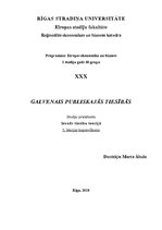 Konspekts 'Gavenais publiskajās tiesībās', 1.