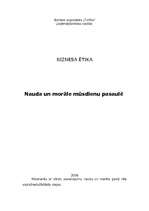 Eseja 'Nauda un morāle mūsdienu pasaulē', 1.