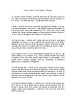 Eseja 'How I spent the Easter holidays', 1.