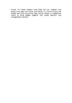 Eseja 'How I spent the Easter holidays', 2.