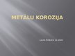 Prezentācija 'Metālu korozija', 1.