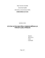 Paraugs 'Statiski noteicama rāmja dimensionēšana un pārvietojumu aprēķins', 1.