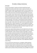 Eseja 'The benefits and challenges of online learning', 1.