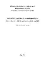 Konspekts 'Ekonomiskā izaugsme un ekonomiskais cikls. Dzīves līmenis - būtība un raksturojo', 1.