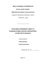 Konspekts 'Mikro un makroekonomika. Resursu ierobežotība. Alternatīvās izmaksas', 1.