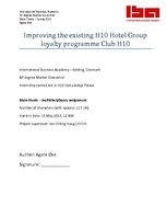 Referāts 'Improving Existing Loyalty Programme in H10 Hotel Chain', 2.