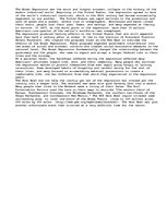 Eseja 'The Great Depression.', 1.