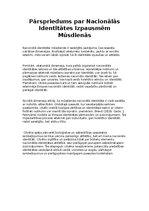 Eseja 'Pārspriedums par Nacionālās Identitātes Izpausmēm Mūsdienās', 1.