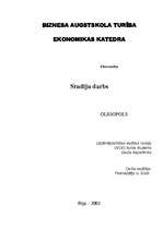 Referāts 'Oligopols', 1.