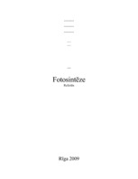 Referāts 'Fotosintēze', 1.