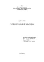 Paraugs 'Aprēķina darbs. Statiski notecamas kopnes aprēķins', 1.