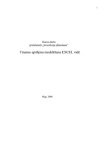Konspekts 'Finanšu aprēķinu modelēšana Excel vidē', 1.