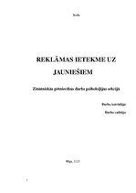 Referāts 'Reklāmas ietekme uz jauniešiem', 1.
