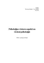 Referāts 'Psiholoģijas vēstures aspekti un virzieni psiholoģijā', 1.