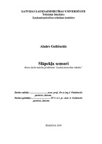 Konspekts 'Slāpekļa sensori', 1.