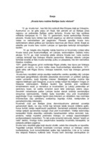 Eseja 'Krusta karu nozīme Baltijas tautām', 1.