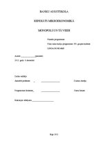 Referāts 'Monopols un tā veidi', 1.