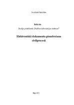 Referāts 'Elektroniskā dokumenta piemērošana civilprocesā', 1.