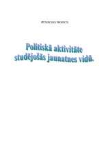 Referāts 'Politiskā aktivitāte studējošās jaunatnes vidū', 1.