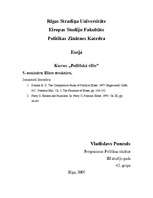 Eseja 'Elites struktūra', 1.