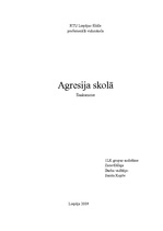 Konspekts 'Agresija skolā', 1.