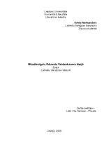 Eseja 'Mūsdienīgais Eduarda Veidenbauma dzejā', 1.