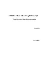 Referāts 'Matemātikas zinātne ģeogrāfijā', 1.