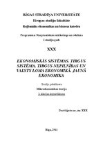 Konspekts 'Ekonomiskās sistēmas', 1.