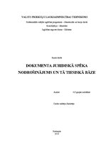 Referāts 'Dokumenta juridiskais spēks un tā tiesiskā bāze', 1.
