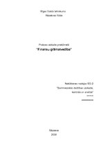 Prakses atskaite 'Prakses atskaite priekšmetā "Finanšu grāmatvedība"', 1.