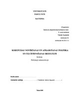Referāts 'Korupcijas novēršanas un apkarošanas politika un tās īstenošanas rezultāti', 1.