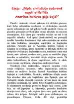 Eseja 'Kāpēc civilizāciju sadursmē augsti attīstītās Amerikas kultūras gāja bojā ', 1.