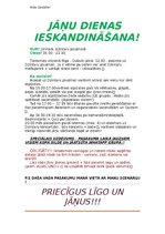 Referāts 'Jāņu dienas ieskandināšana', 1.