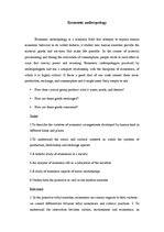 Eseja 'Economic Anthropology', 1.