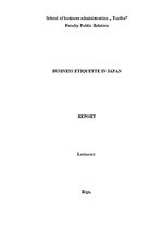 Referāts 'Business Etiquette in Japan', 1.