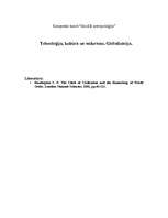 Konspekts 'Tehnologija, kultūra un sadursme. Globalizācija', 1.