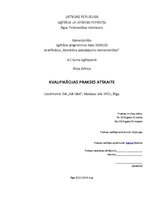 Prakses atskaite 'Prakse restorānā "Zilā govs"', 1.