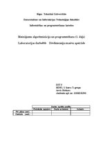 Paraugs 'Risinājumu algoritmizācija un programmēšana. Divdimensiju masīva apstrāde', 1.