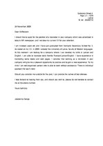 Paraugs 'Cover Letter', 1.