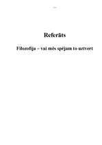 Referāts 'Filosofija', 1.
